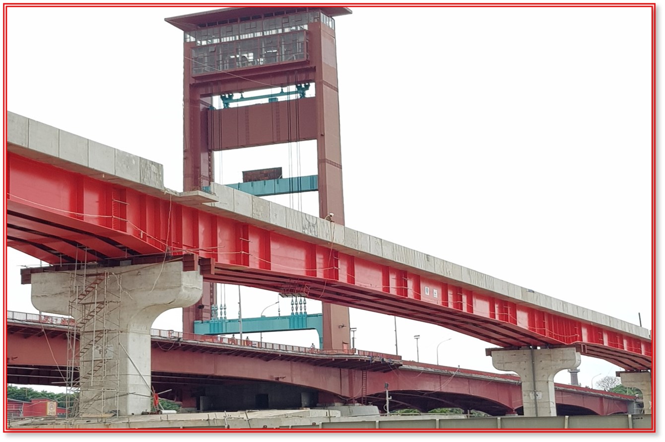 Pengecatan Ulang Jembatan LRT Musi Palembang